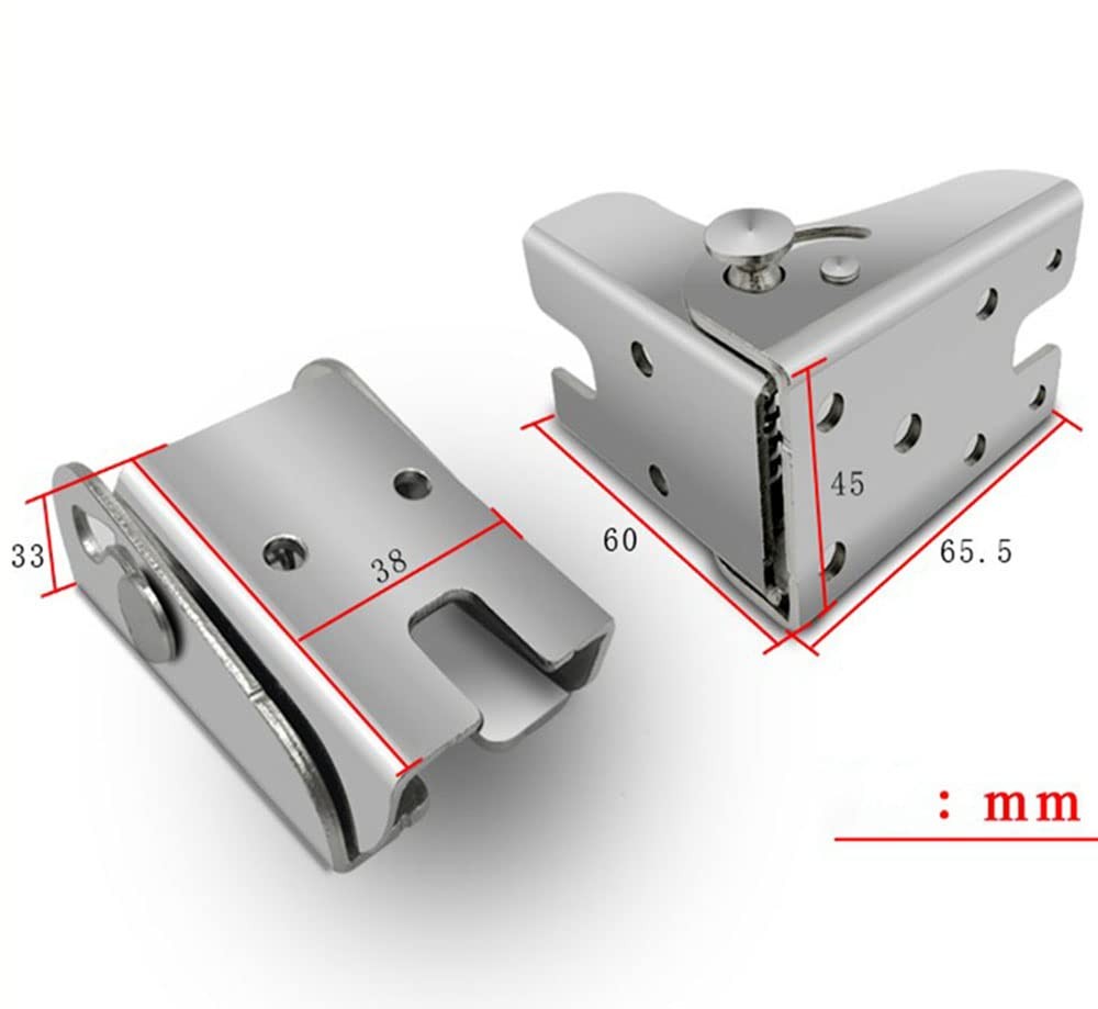 2 Pack Silver Folding Stand, Self-Locking Hinge, Retractable Table Leg, Shelf