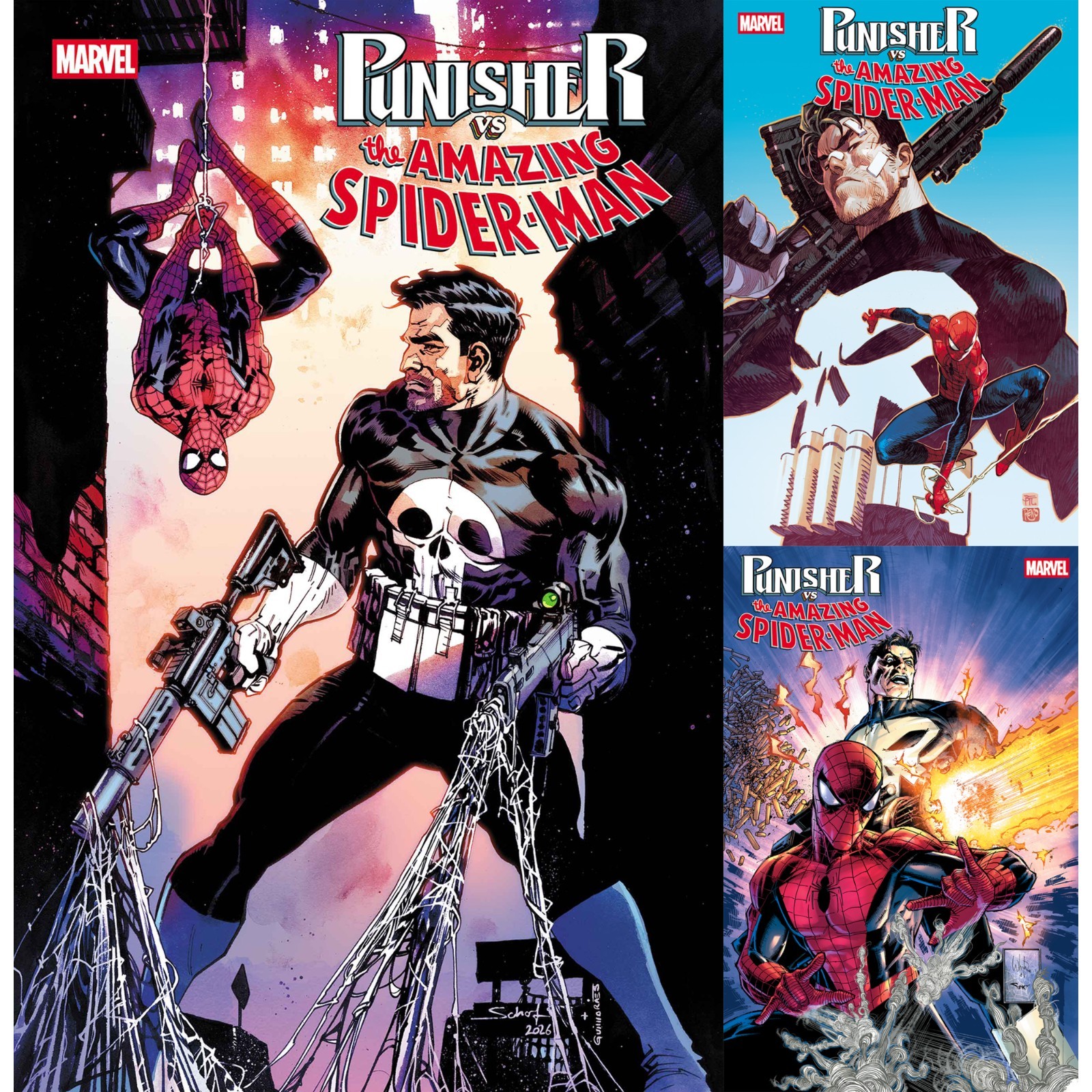 Punisher vs Spider-Man (2026) #1 Marvel Comics COVER SELECT