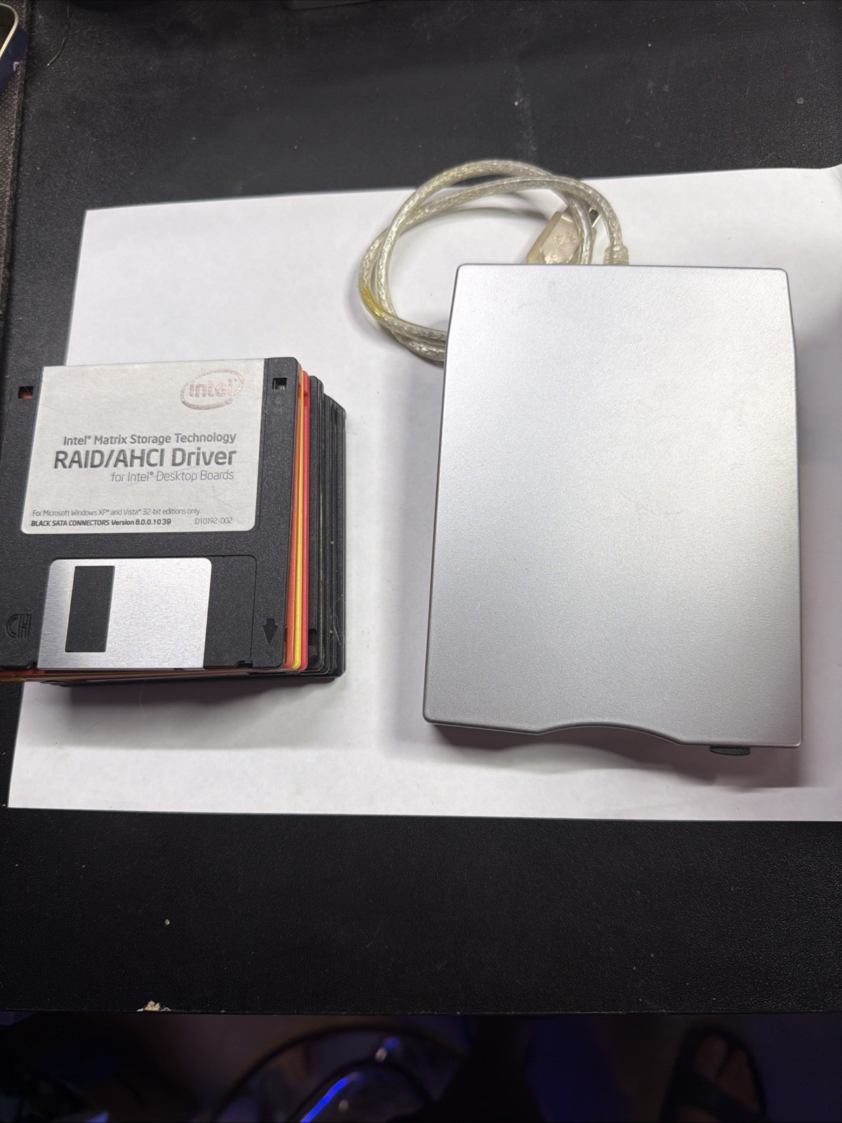 External USB Floppy Drive - N533 - Tested & Working W/ 9 Floppys
