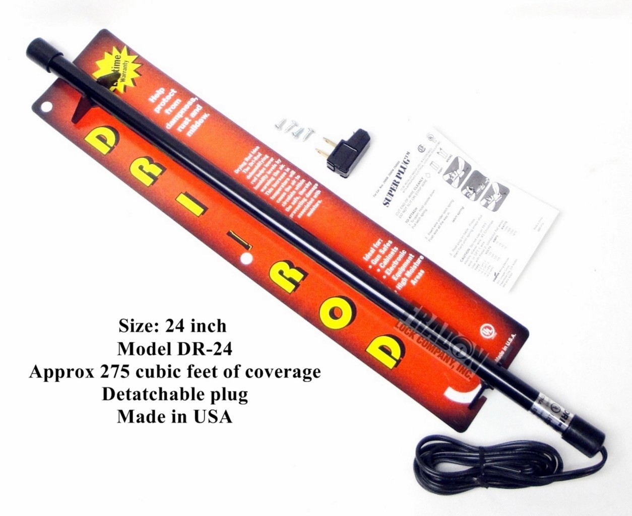24" Inch Dri-Rod Drirod Dehumidifier Safe Home Boat New Moisture Protect DR-24