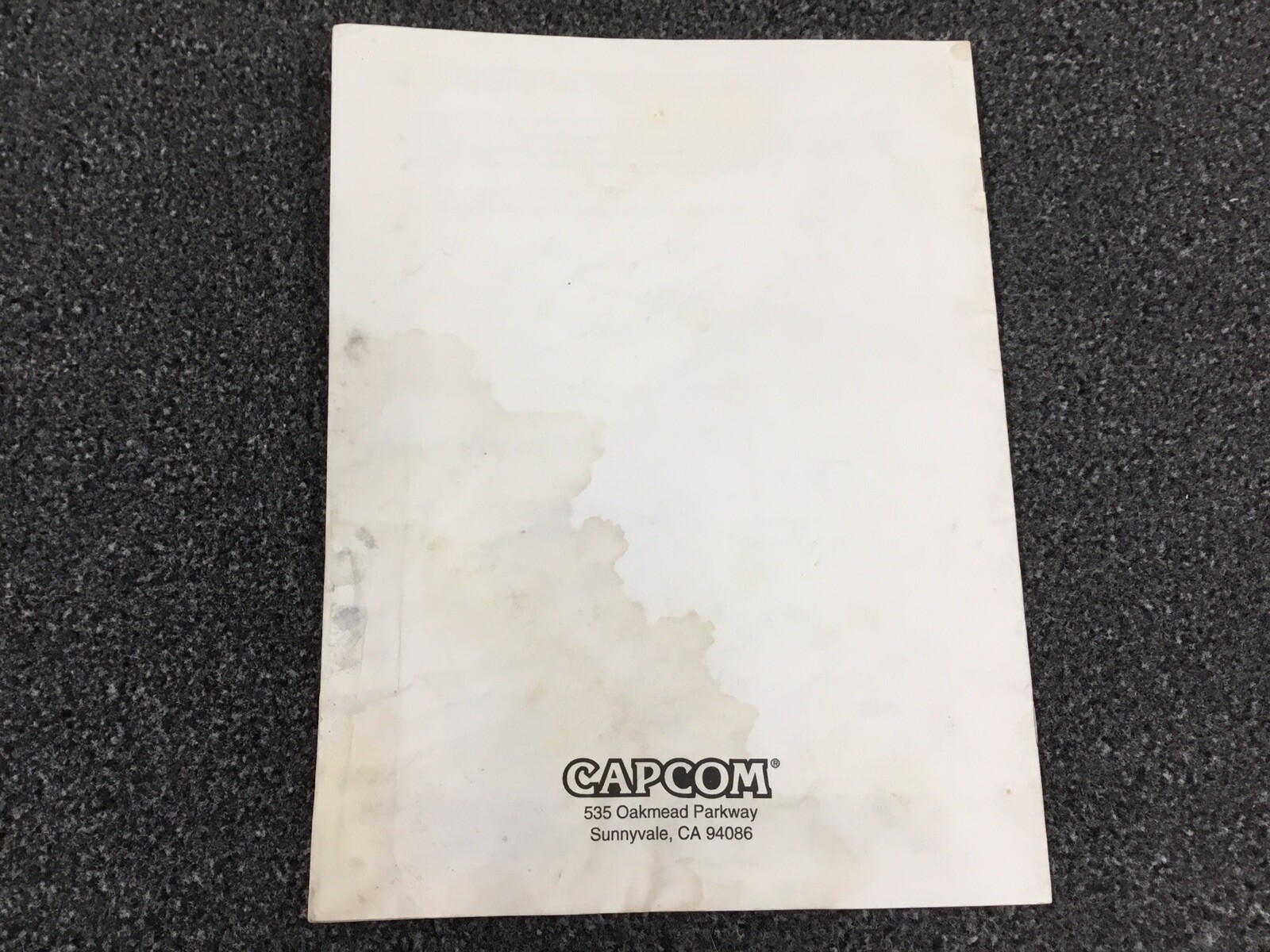 Capcom Dark Stalkers Video Game Manual