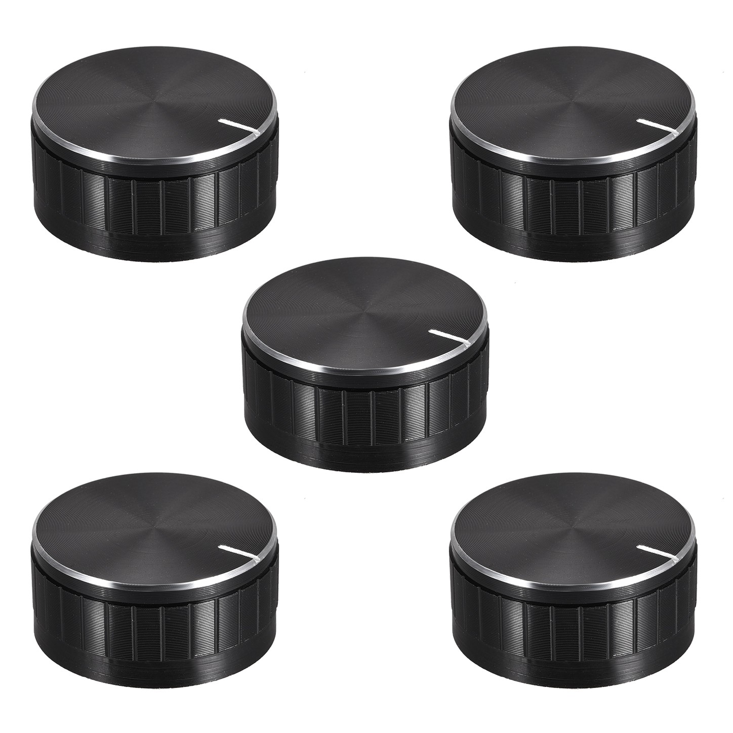 5pcs Potentiometer Knob Black Groove Surface Knob 40mmx17mm Volume Control Knob