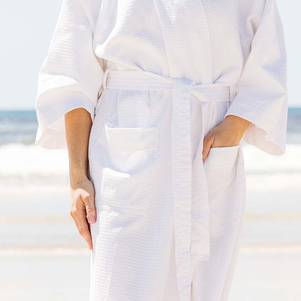 Frenkel Kimono Diamond Waffle Bathrobe