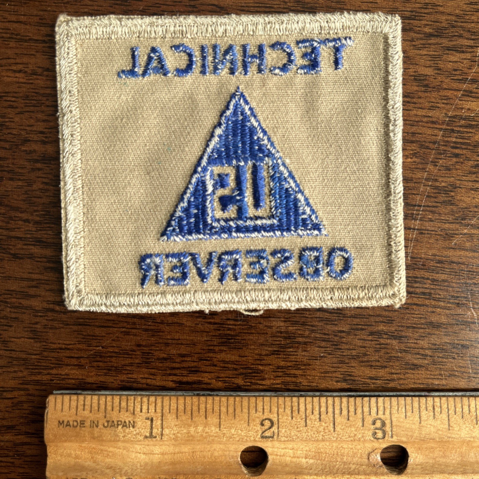 WW2? US Army Technical Observer Civilian Non-Combatant Patch Twill