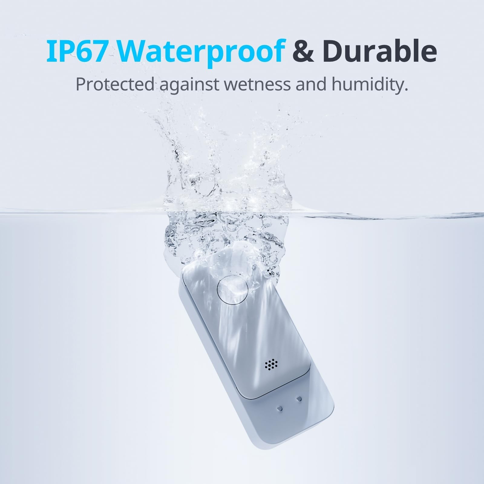 SwitchBot WiFi Water Sensor, Smart Leak Detector, 100dB White