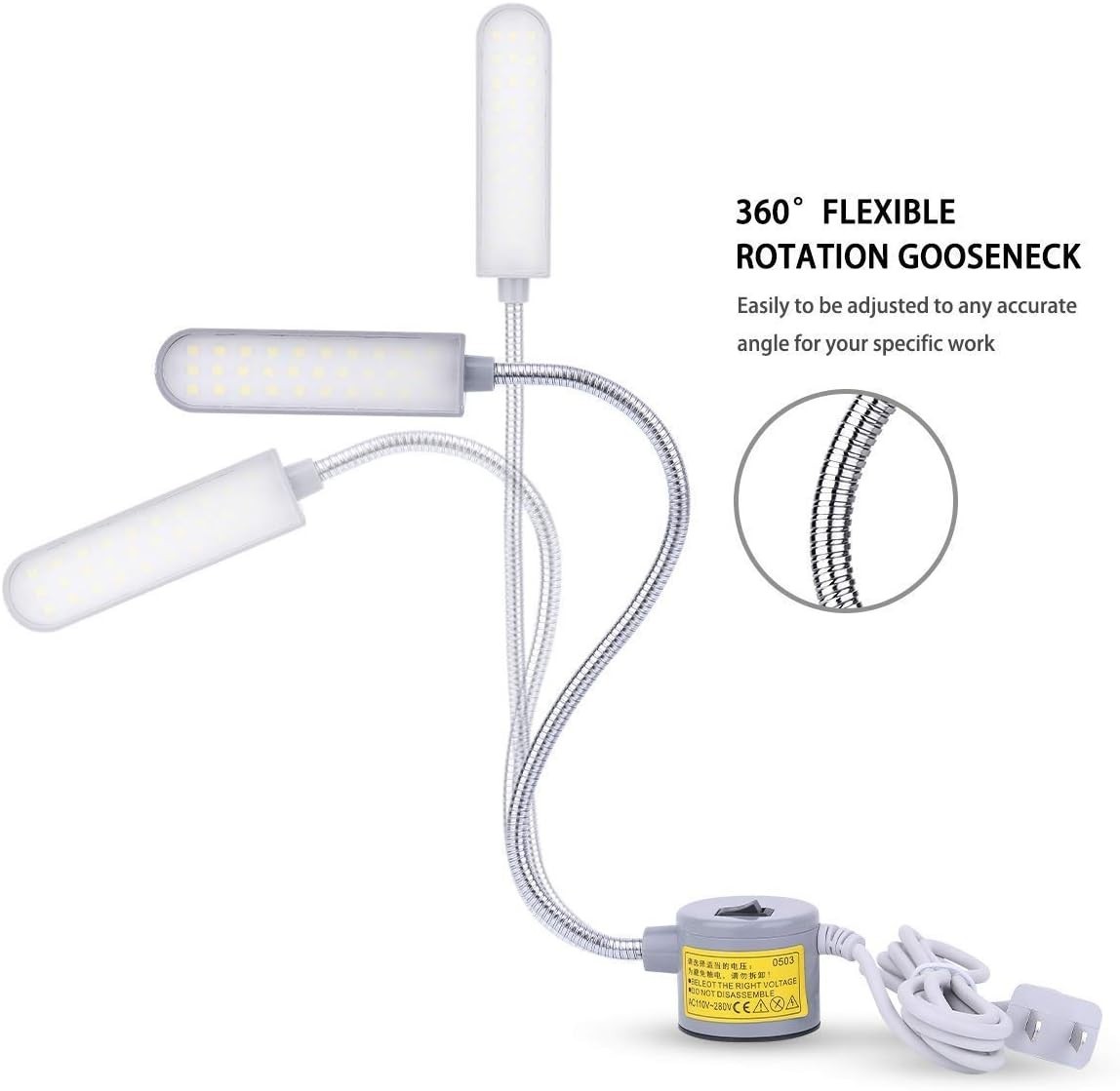6 Watt Flexible LED Sewing Machine Light with Touch Control & Magnetic Mount
