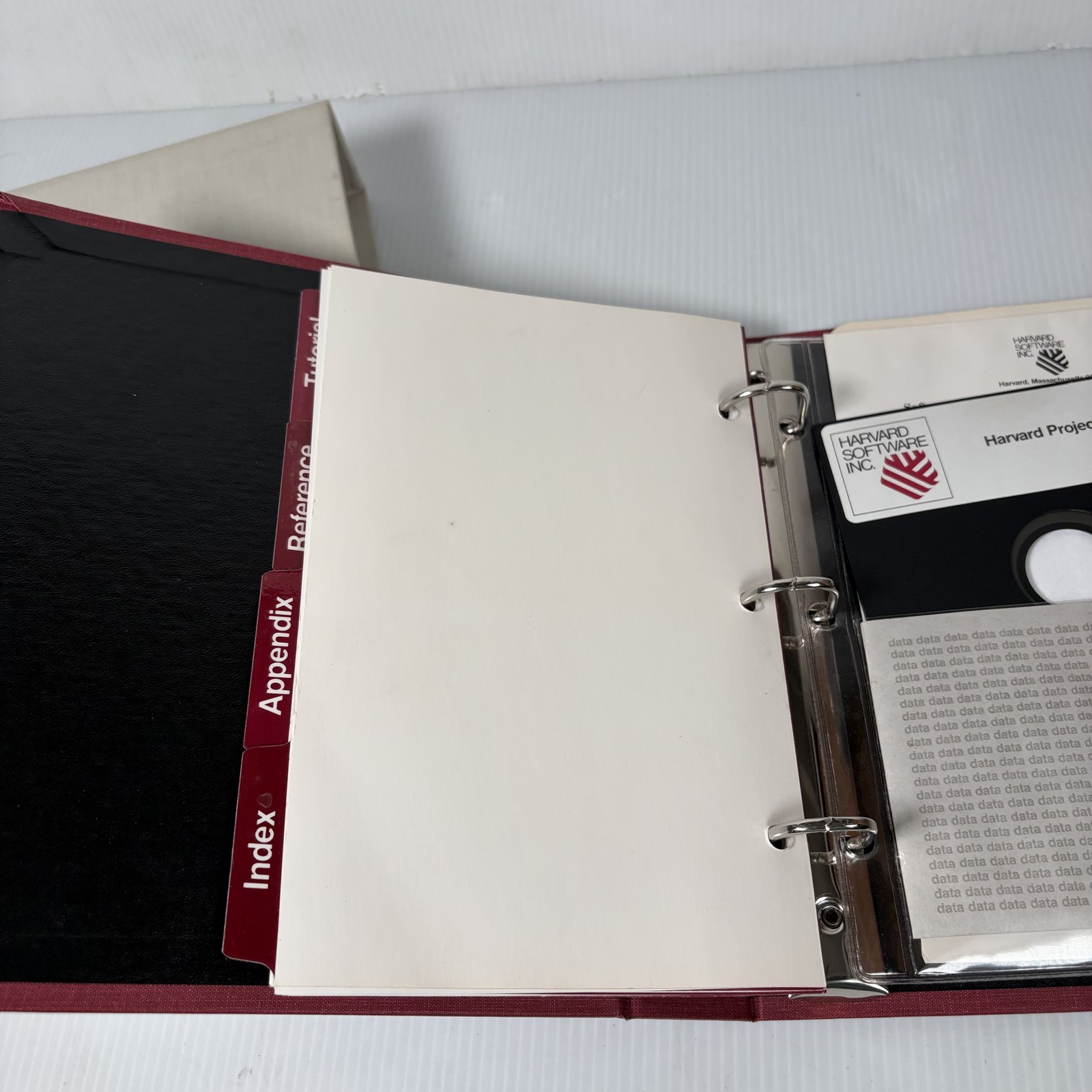 Vintage Harvard Project Manager Software 3.5" Floppy Disk & Manuals PC DOS