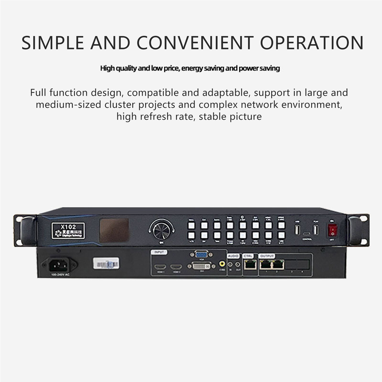 LED Video Processor Controller 1.3MP 720P Resolution for Indoor Outdoor LED Wall