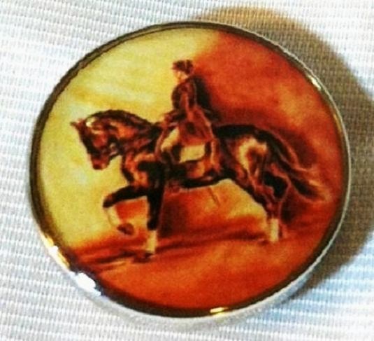 Fine Art Horse Snap HORSE RIDER DRESSAGE PASSAGE 18-20MM SOME WITH BUBBLES! gift