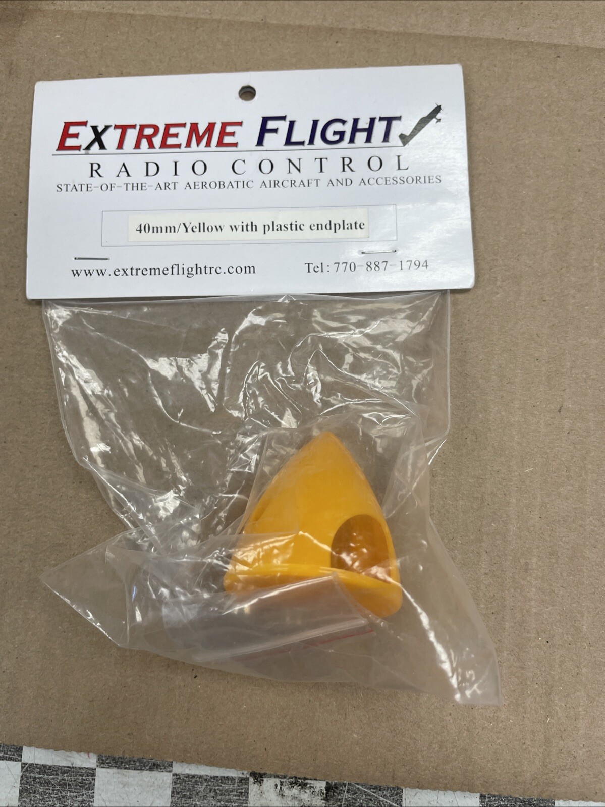 Extreme Flight Radio Control 40mm Yellow Spinner