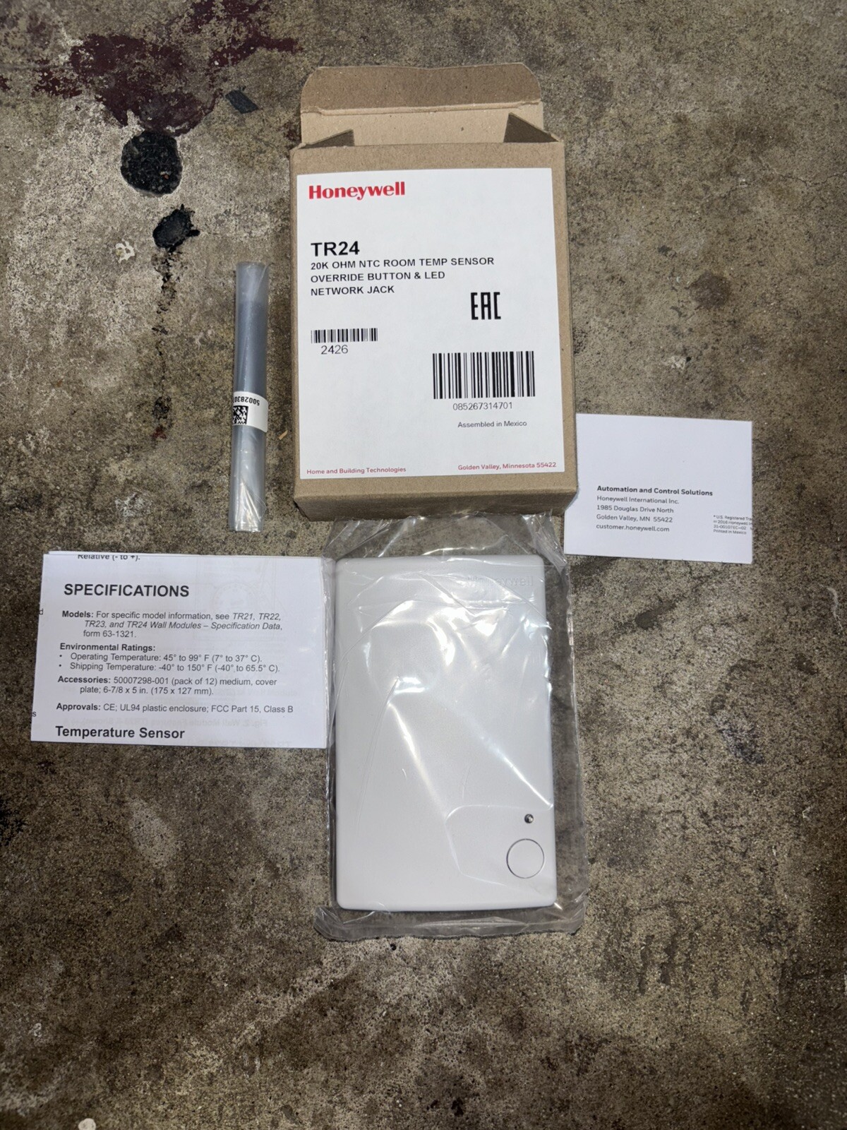 (BRAND NEW) TR24 Honeywell Temperature Sensor compatible with TR21
