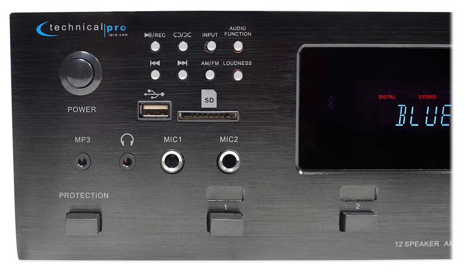 Technical Pro 6000w 6) Zone, Home Theater Bluetooth Receiver+12) 6.5" Speakers