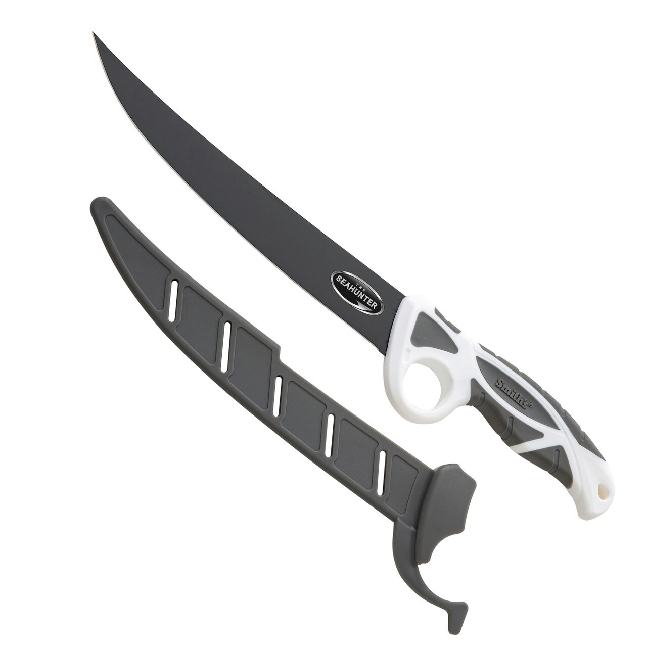 SMITH'S SEAHUNTER 51223 9" Curved Fillet Knife with Sheath, White