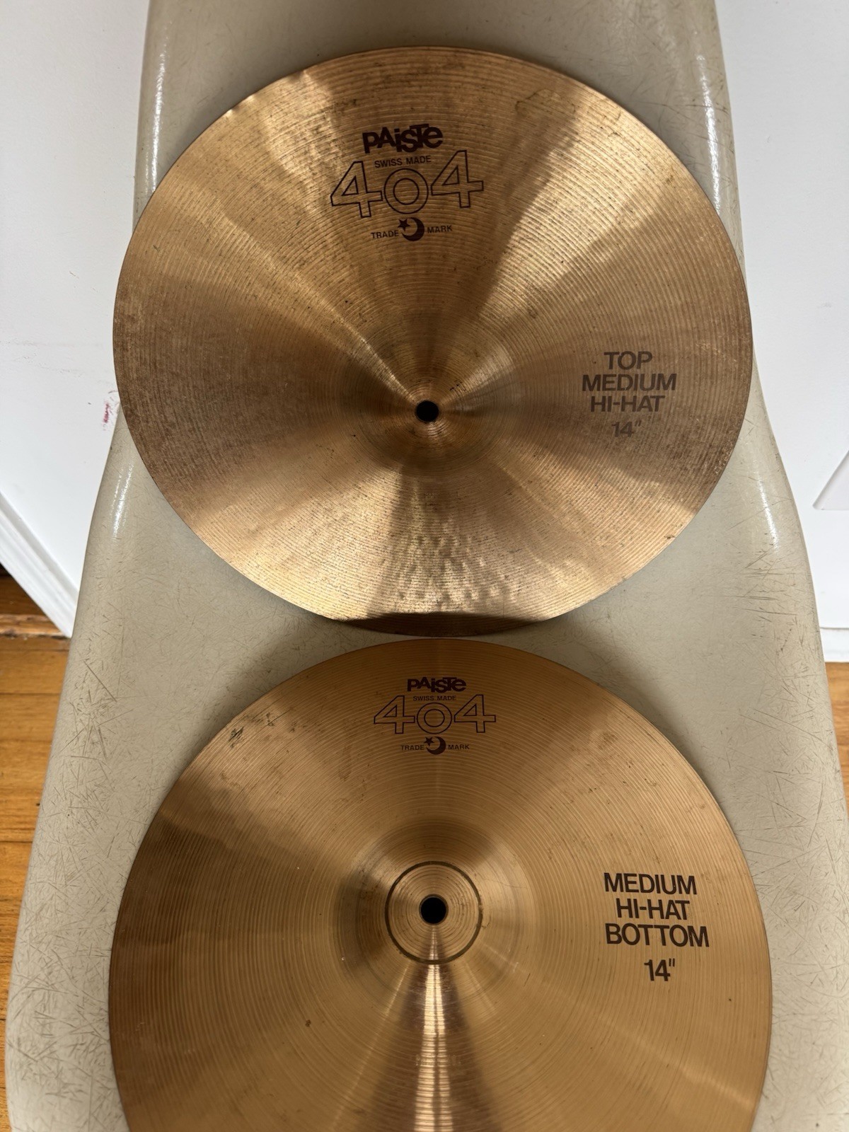 Paiste 404 14" Top & Bottom Cymbal Hi-Hat Heavy Swiss Made