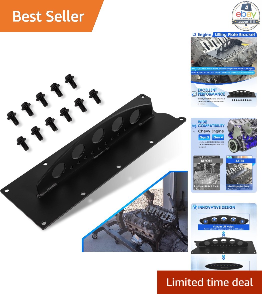 LS Engine Lift Plate Hoist Bracket for Chevy LS Series LS1 LS2 LS3