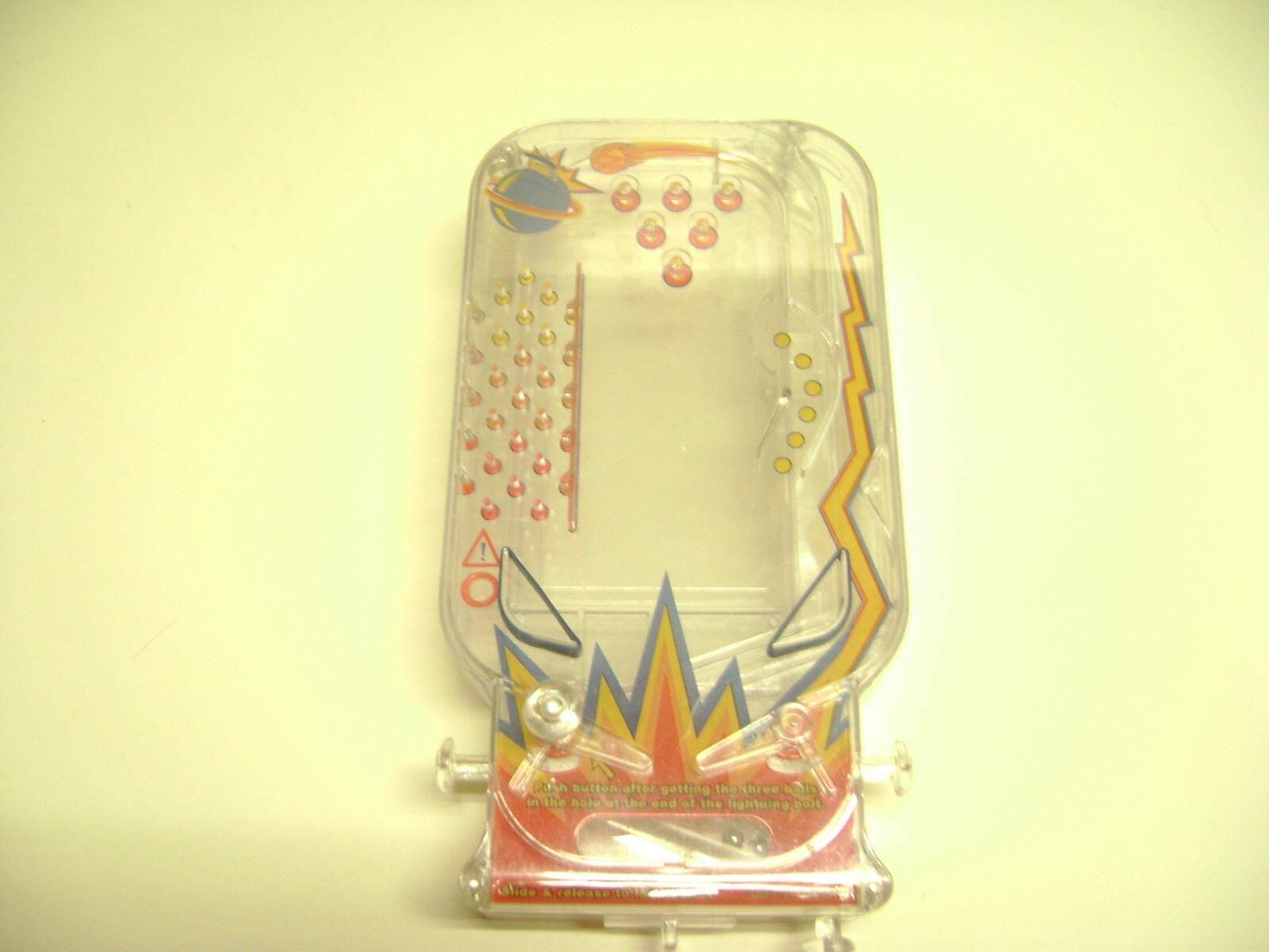 Mini Arcade Pinball Machine, Metal balls and Working Flippers, Spring Operated