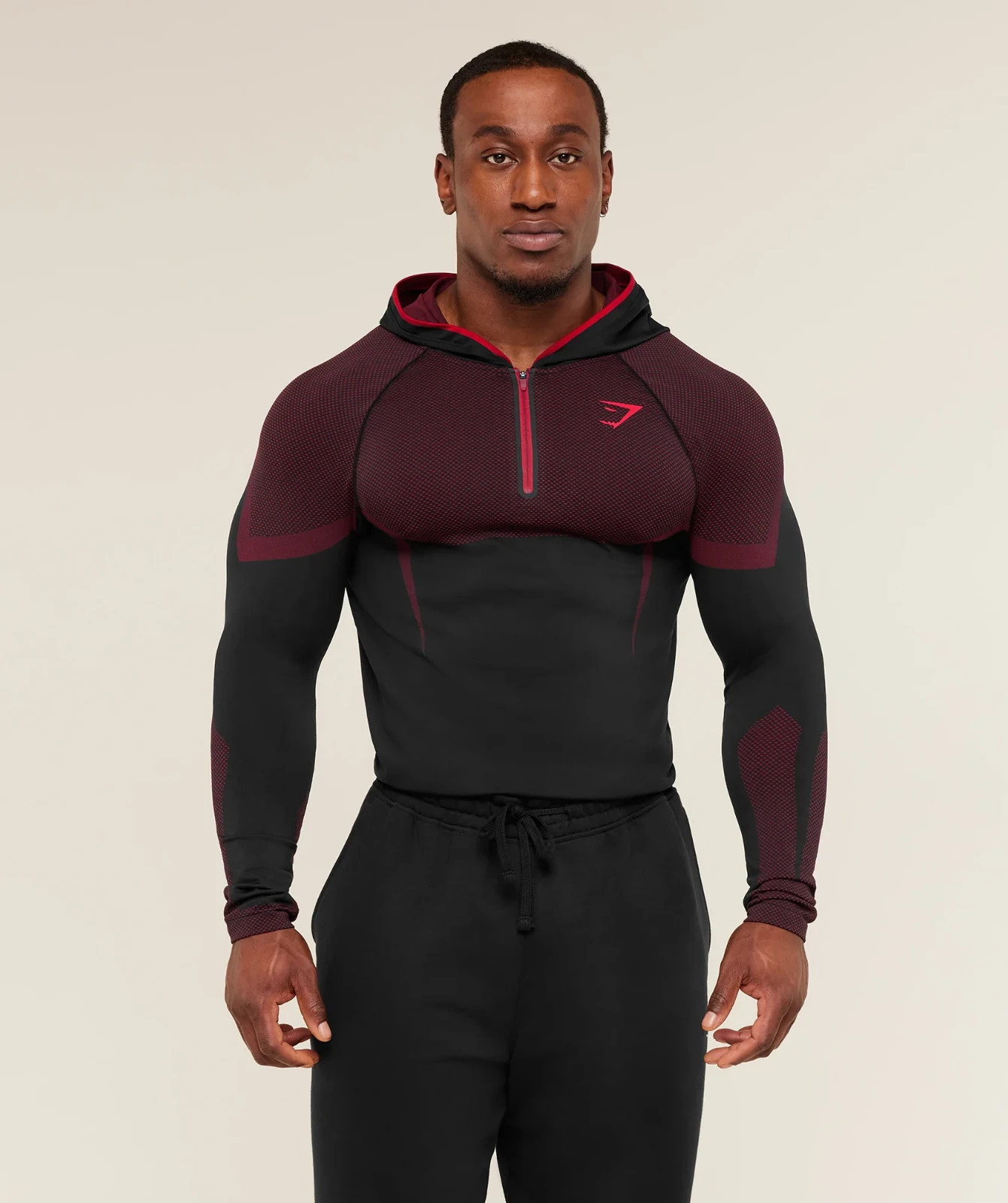 ✅ Gymshark Onyx 5.0 Seamless Hoodie - RED MEDIUM AUTHENTIC REAL WITH REICEPT✅🔴