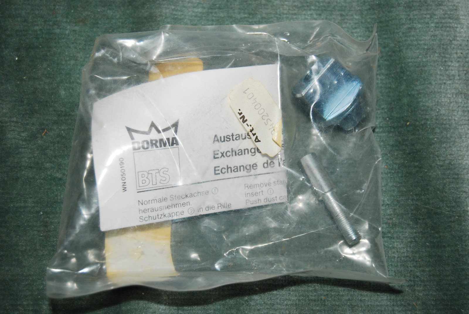 Dorma BTS 74003 Spindle & Spindle Screw 5/16' Clearance - NEW SEALED