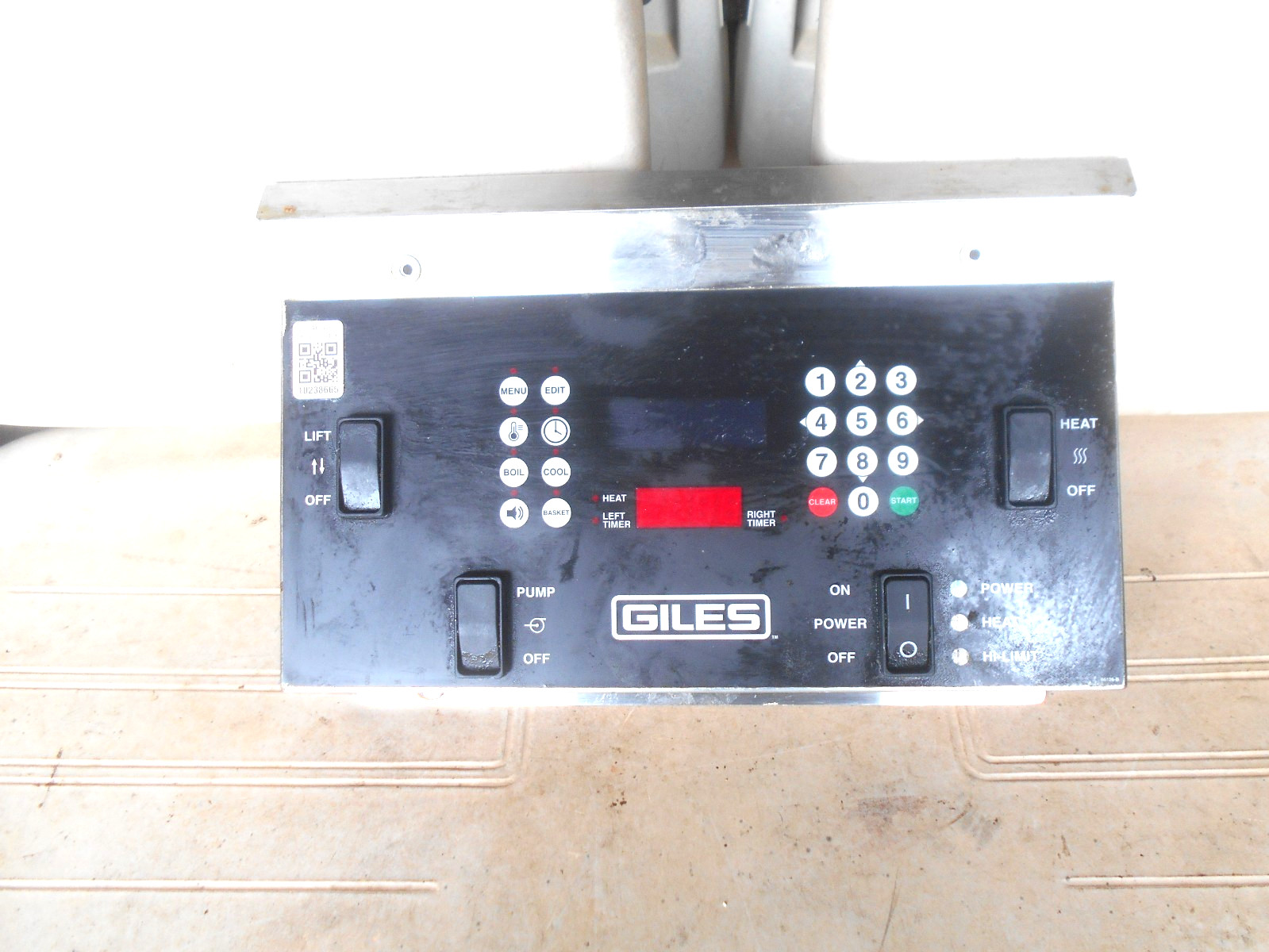 Giles OEM 71836 Control Panel  CC10, GBF Fryer