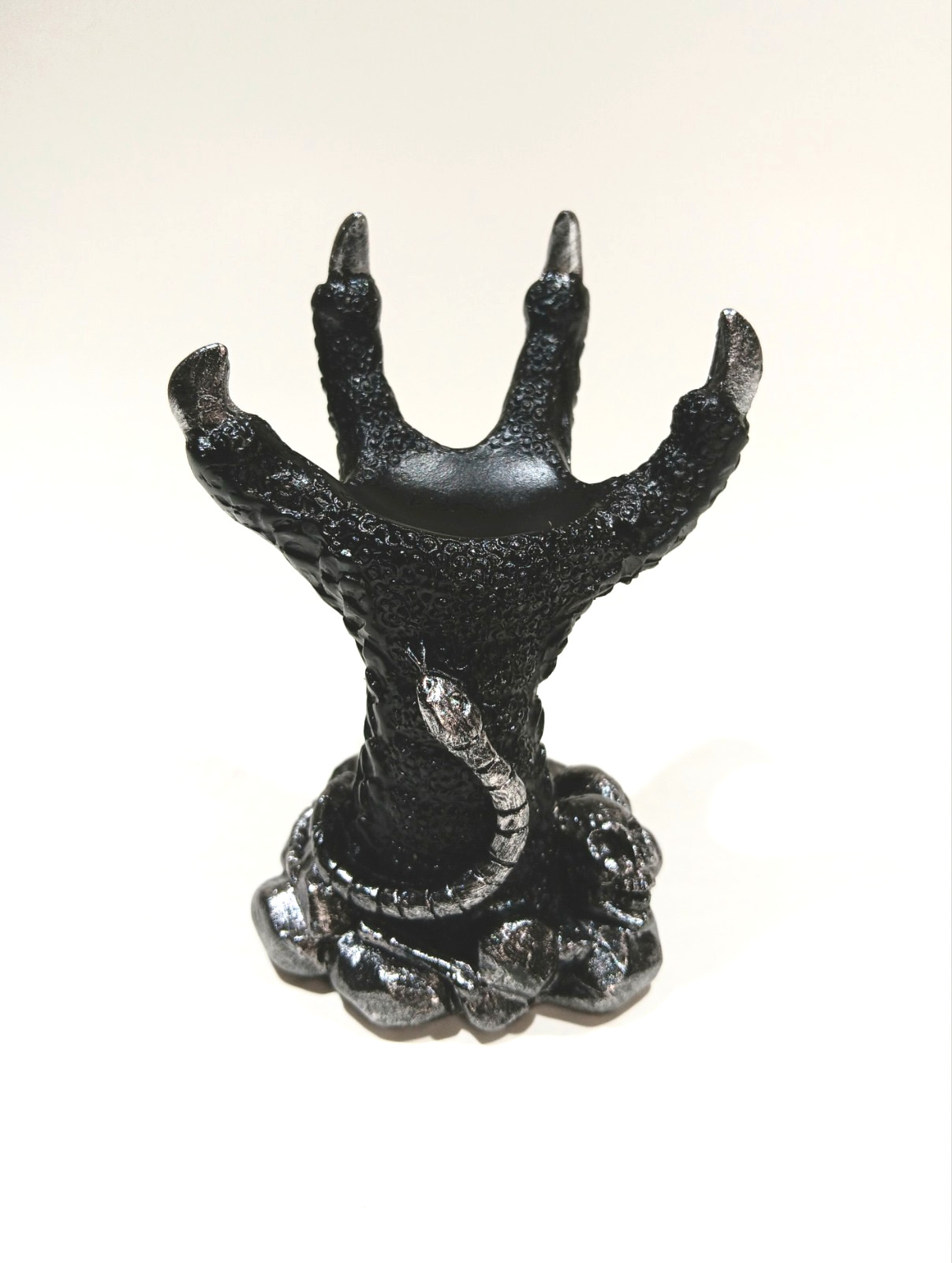 Crystal Ball Stand Claw Snake Skull Resin For 50mm Balls Decorative Stand 4"H