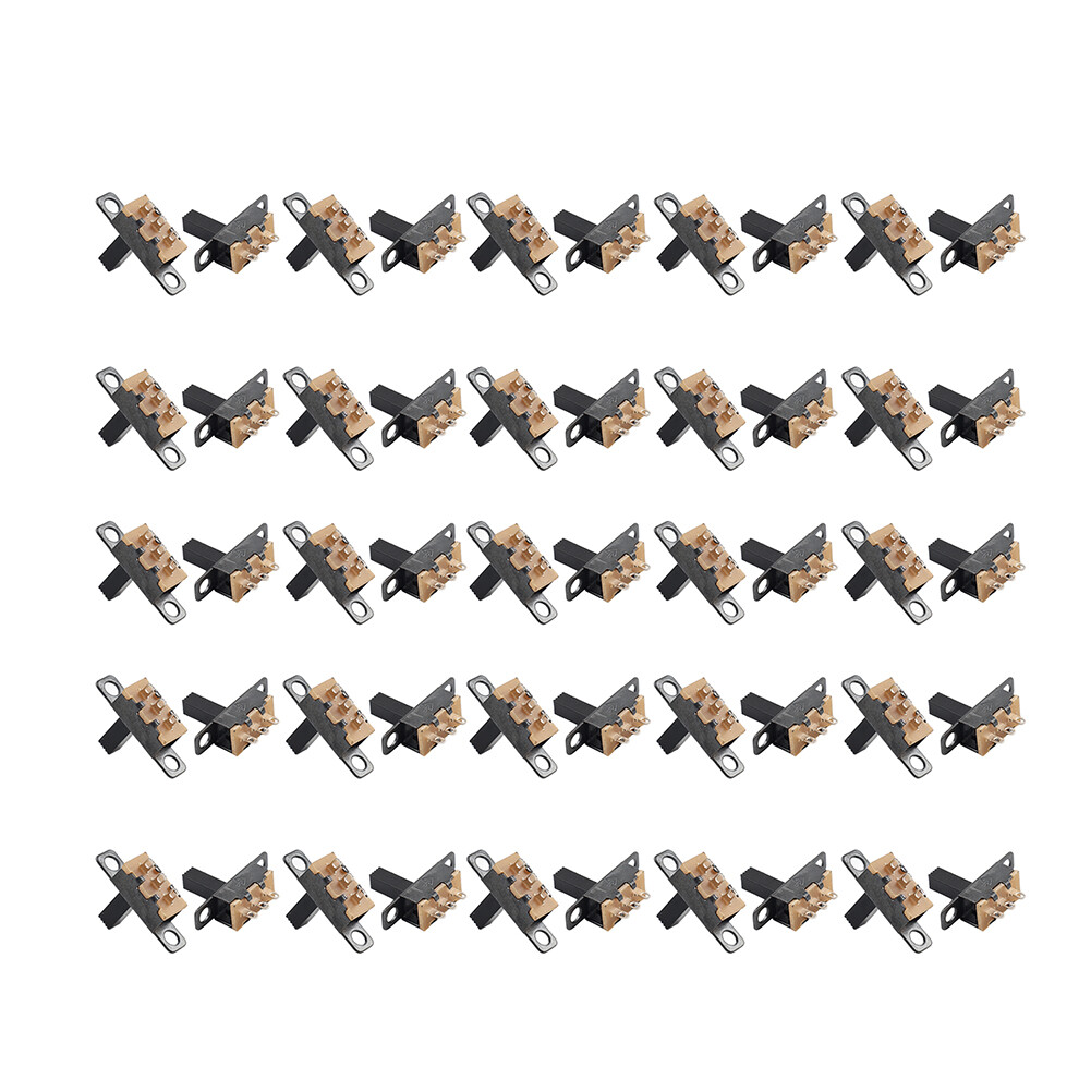 50Pcs 8mm Vertical Slide Switch SPDT 2 Position 3 Terminals PCB Panel Latching