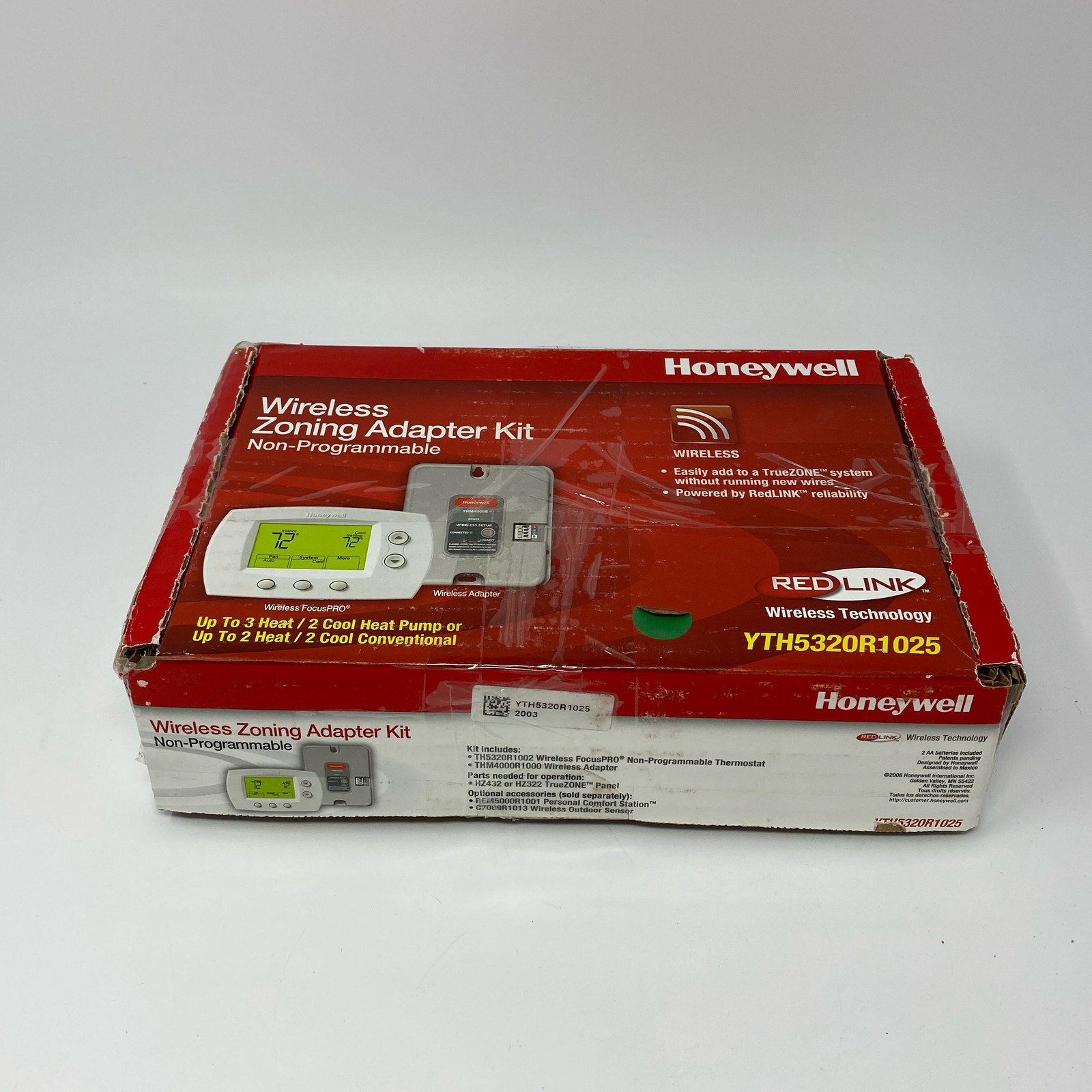Honeywell RedLINK Wireless Zoning Kit YTH5320R1025 White/Gray