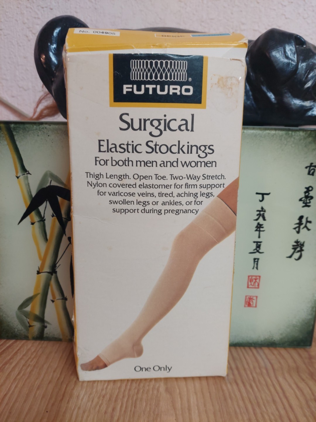 FUTURO Surgical Elastic Stocking Large Beige Thigh Length Open Toe 1 Only