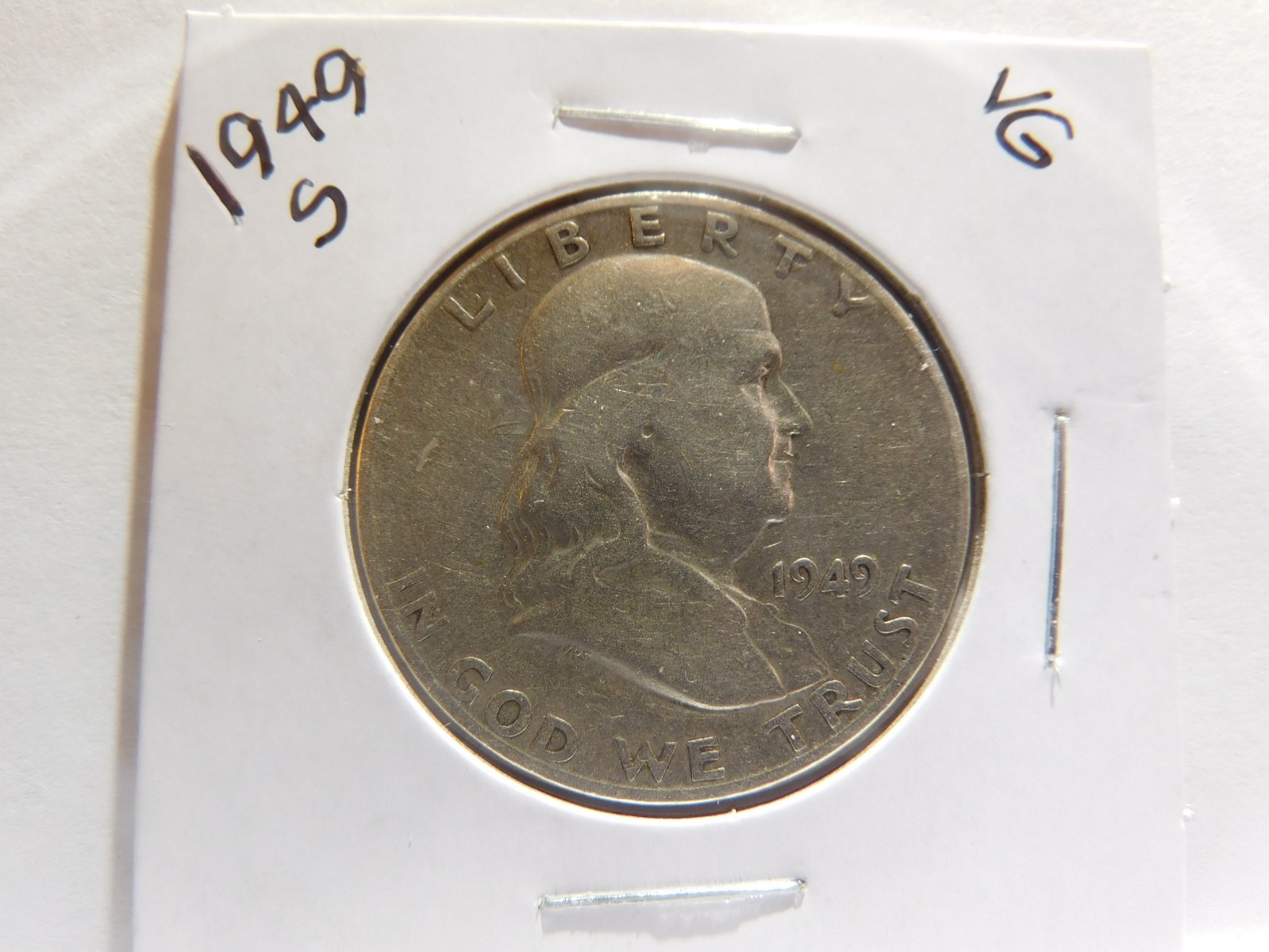 1949-S Franklin Half Dollar 90% Silver Key Date Low Mintage Ungraded