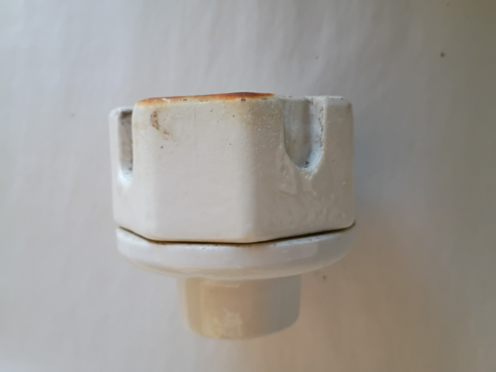 Vintage Industrial Porcelain Light Socket & Ceramic Electrical Box Steampunk Art