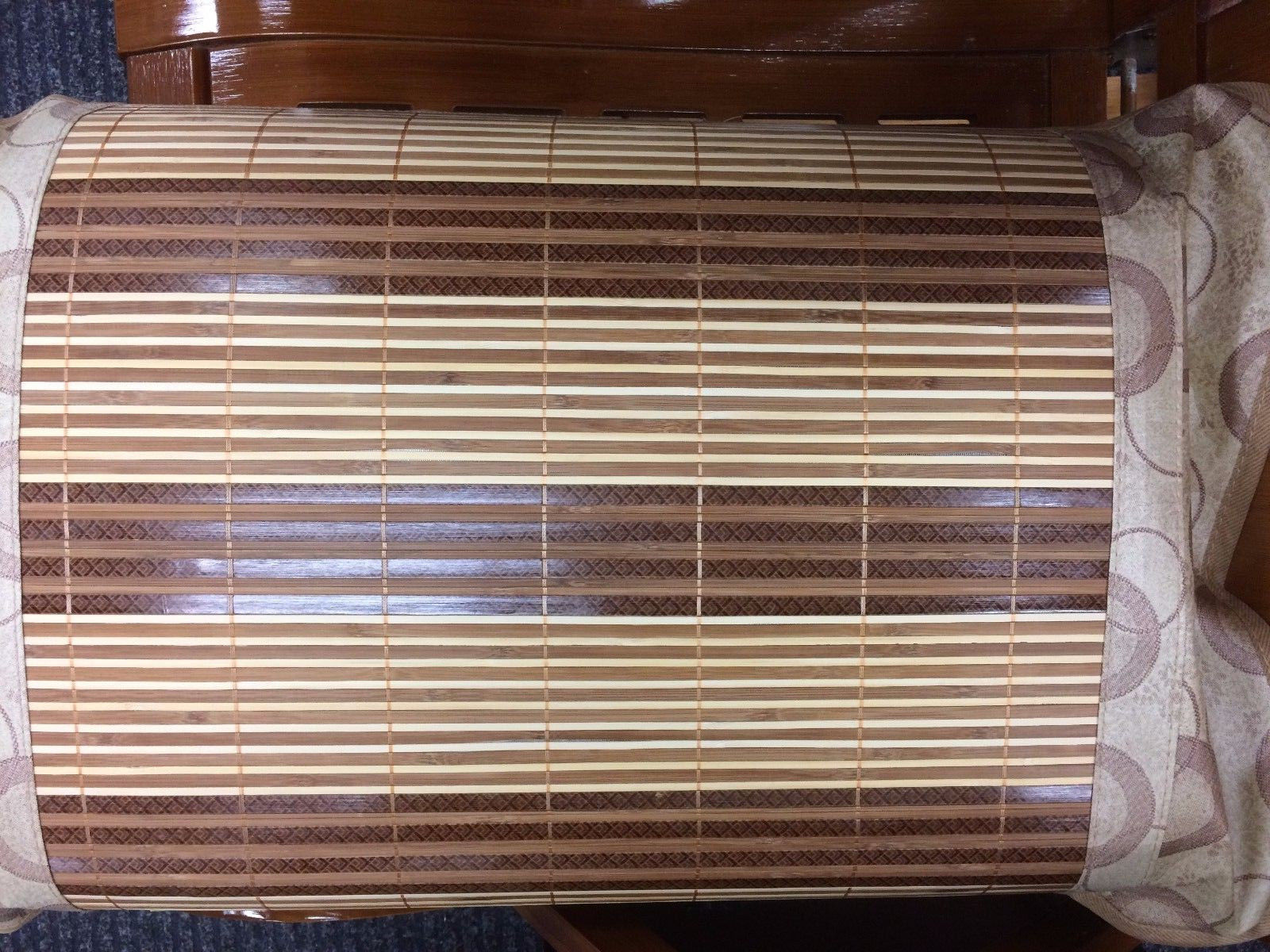Bamboo sleeping Mat plus 2 Pillow Case both size sheet rug floor cool双面折叠竹凉席加两枕套