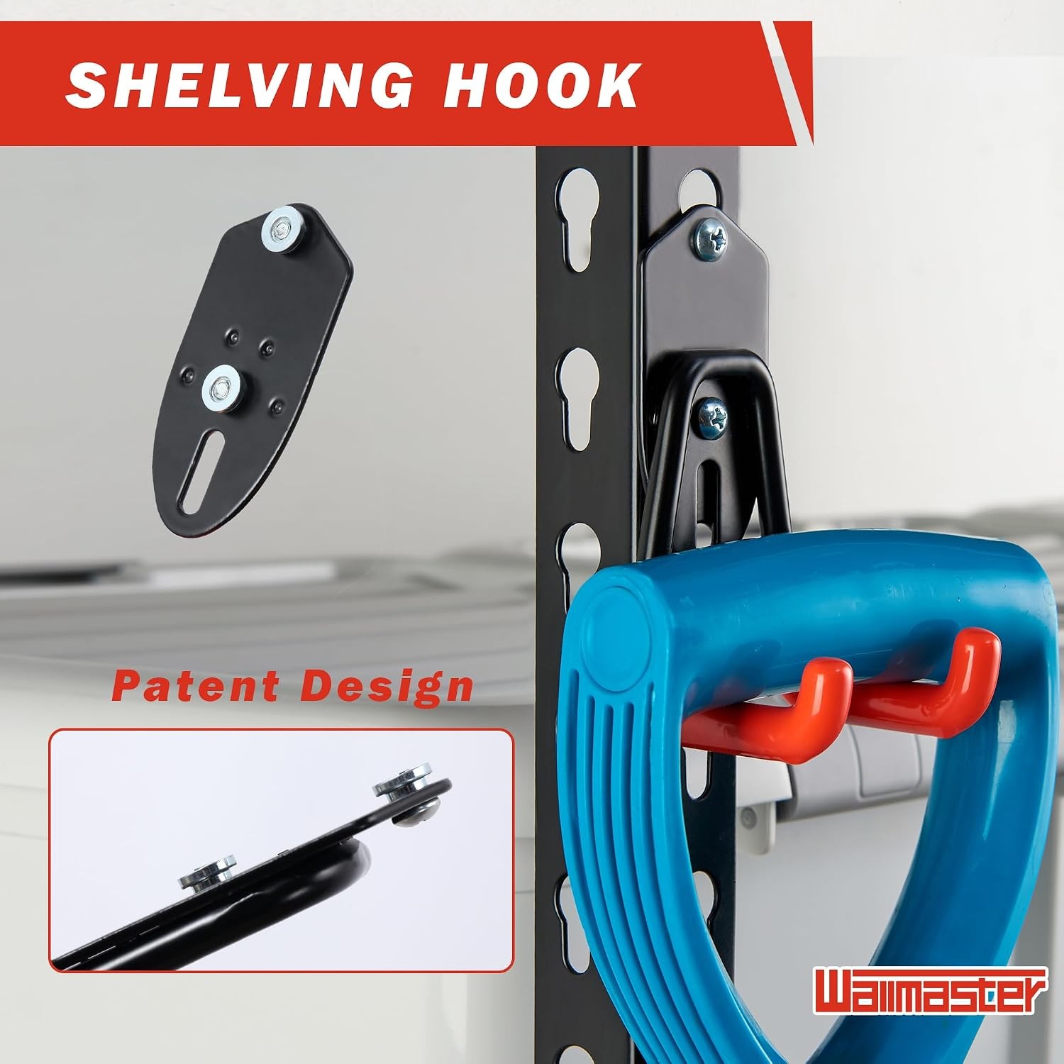Wallmaster 7-Pcs Boltless Shelving Hooks, 400lbs, Adjustable Garage Storage