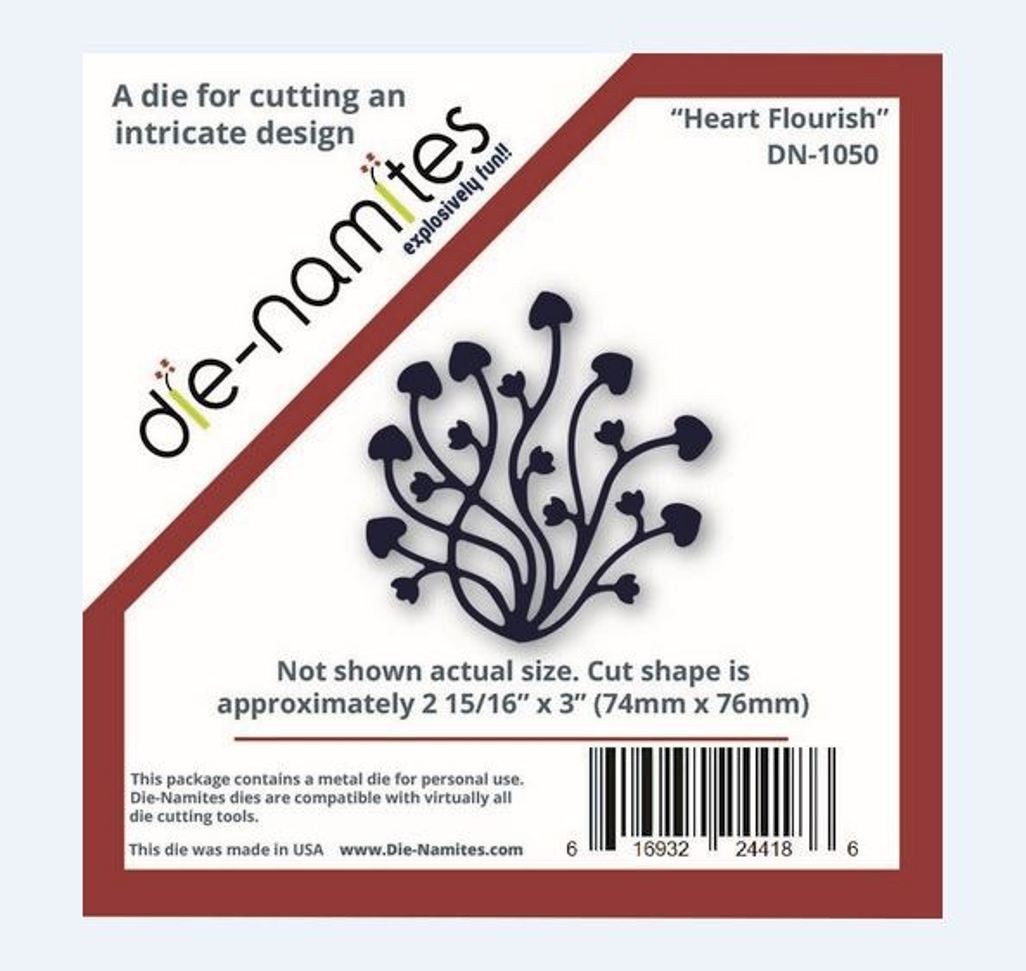 NEW - Die-Namites Die Intricate Design ~ Heart Flourish - DN-1050