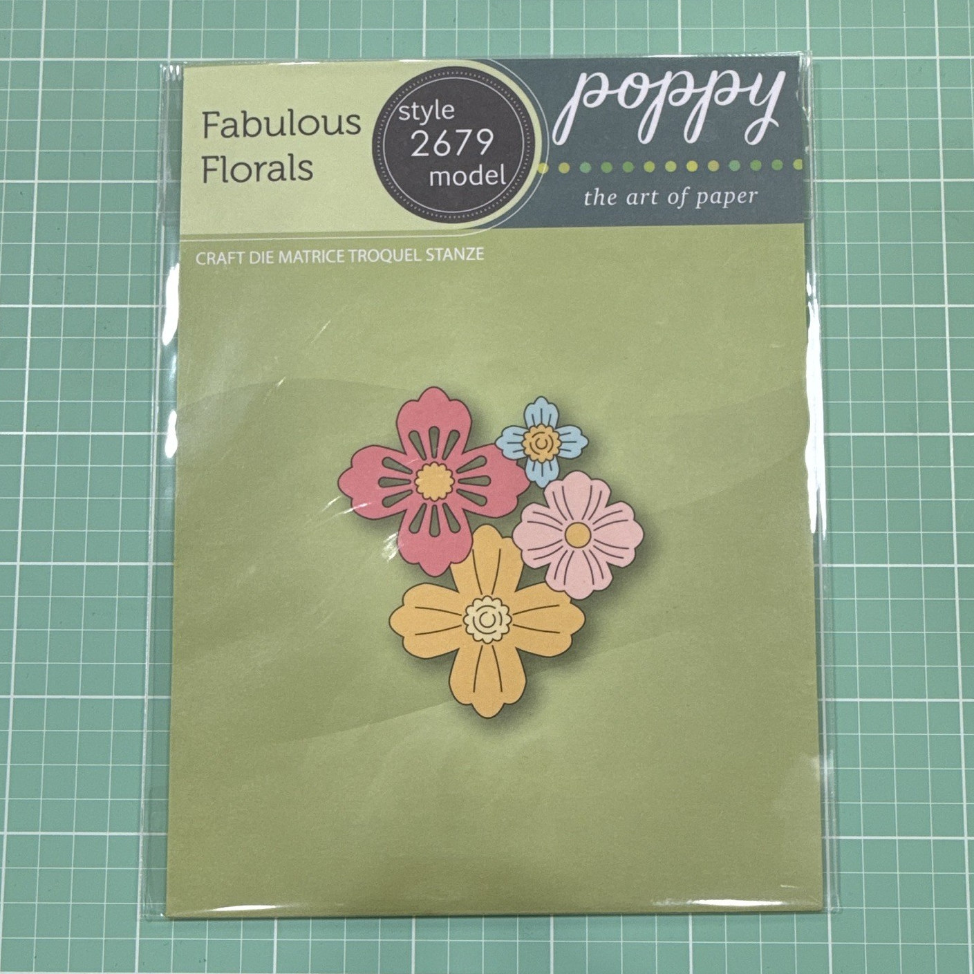 Poppy Stamps Fabulous Florals Craft Cutting Dies & Emboss Set Style 2679