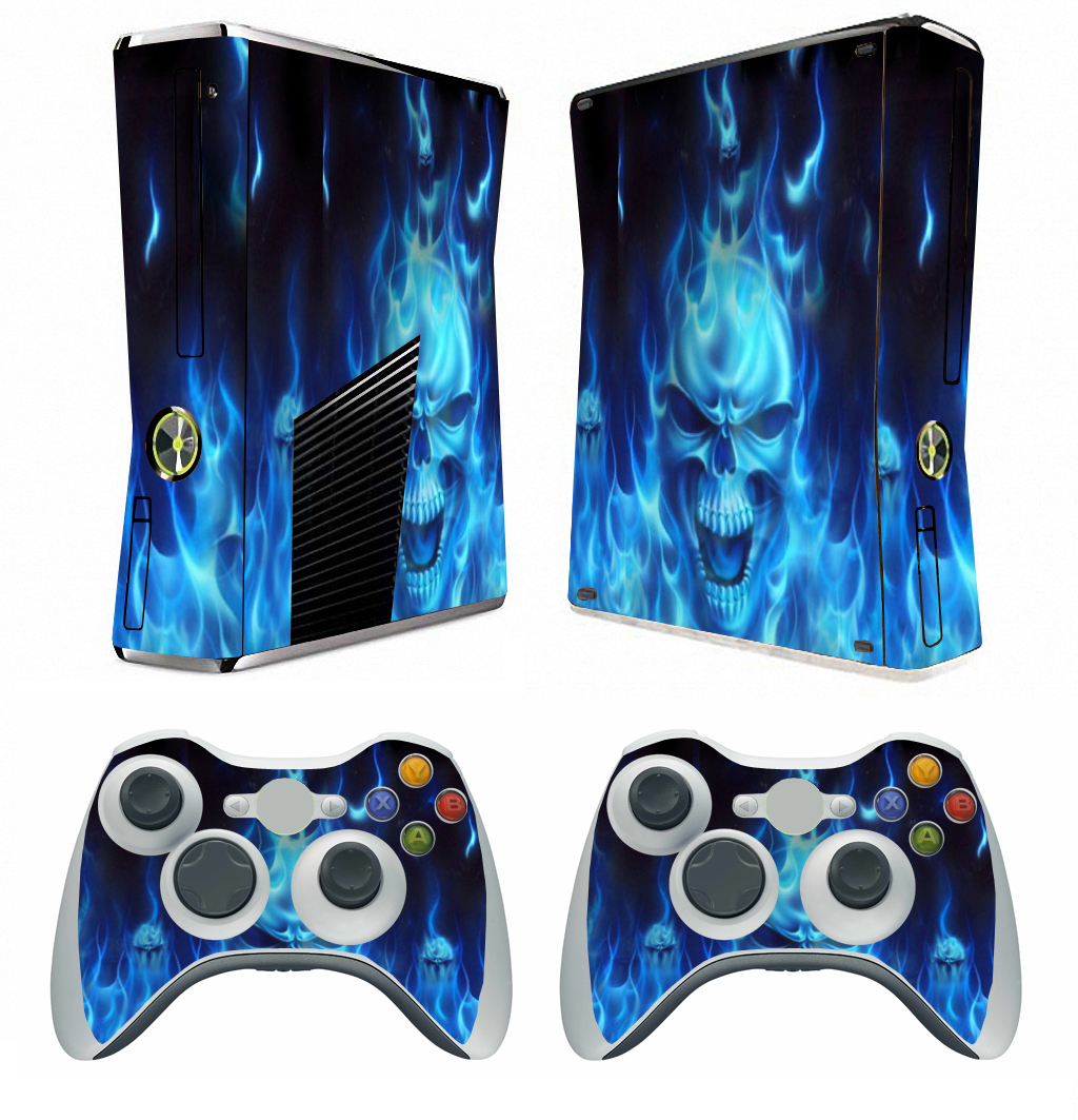 Blue Fire 256 Vinyl Decal Skin Sticker for Xbox360 slim and 2 controller skins