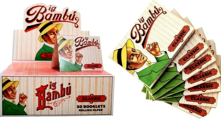2x Bambu Rolling Papers Authentic Big Bambu Classic Papers 33/Lvs *USA Shipped*!