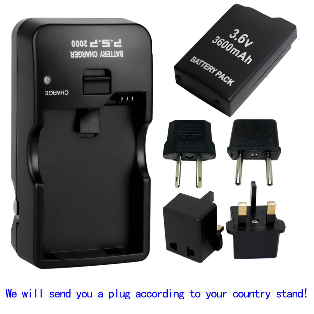 Battery + charger For Sony PSP-110,PSP-1000,PSP-1001,PSP-1006,PSP-1000K 1000G1W