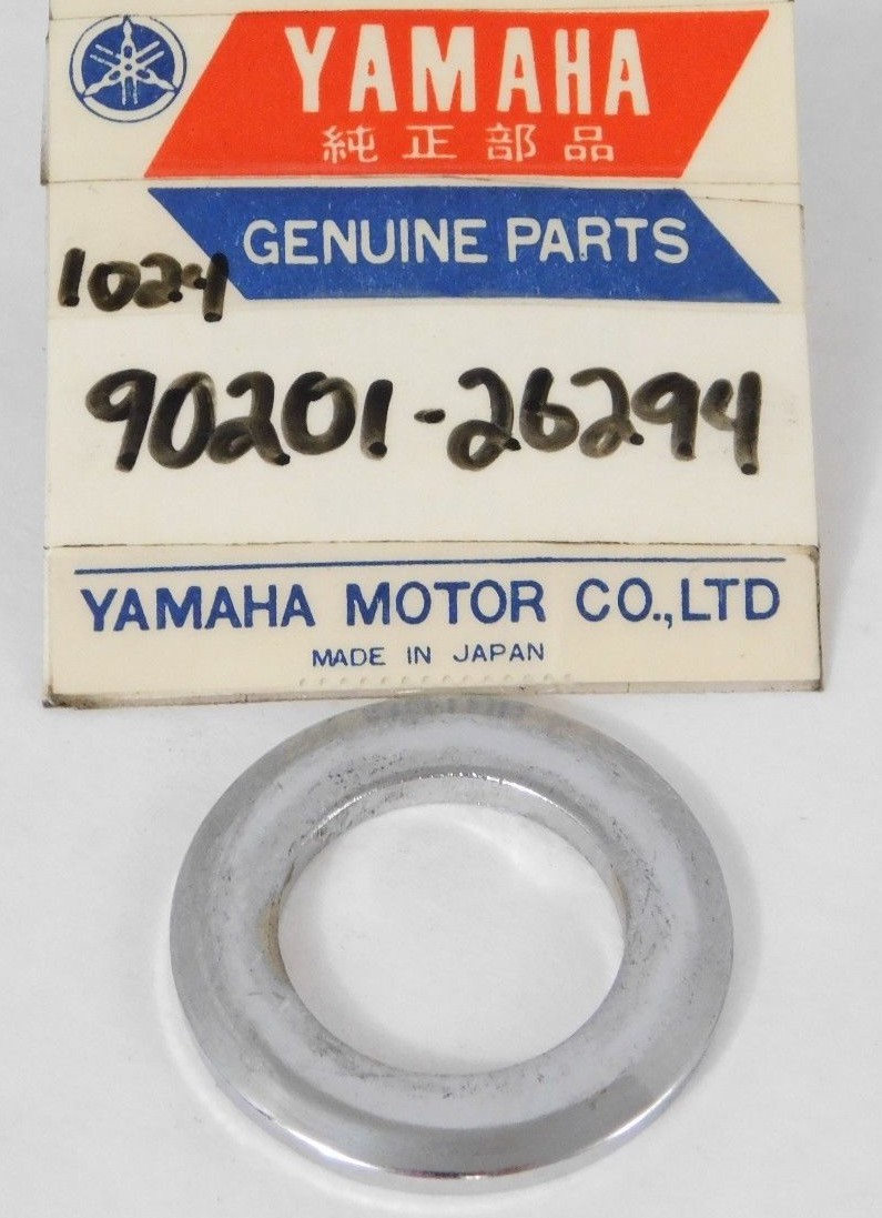 1 NOS Genuine YAMAHA CROWN NUT WASHER OEM 90201-26294, TX650, XS1, XS1B, XS2 NEW