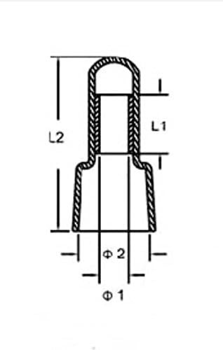 1000pcs CE2 Closed End Wire Crimp Connectors Protective Wire Crimp Cap Wire C...
