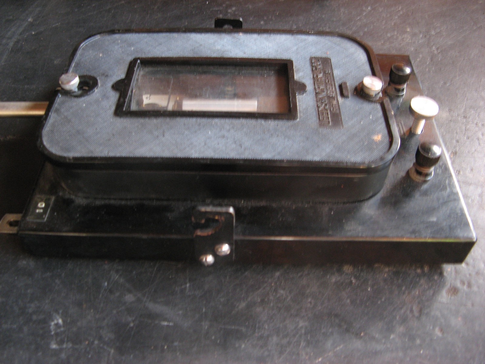 c1920s LEEDS & NORTHRUP REFLECTING GALVANOMETER w MIRROR wall mount antique