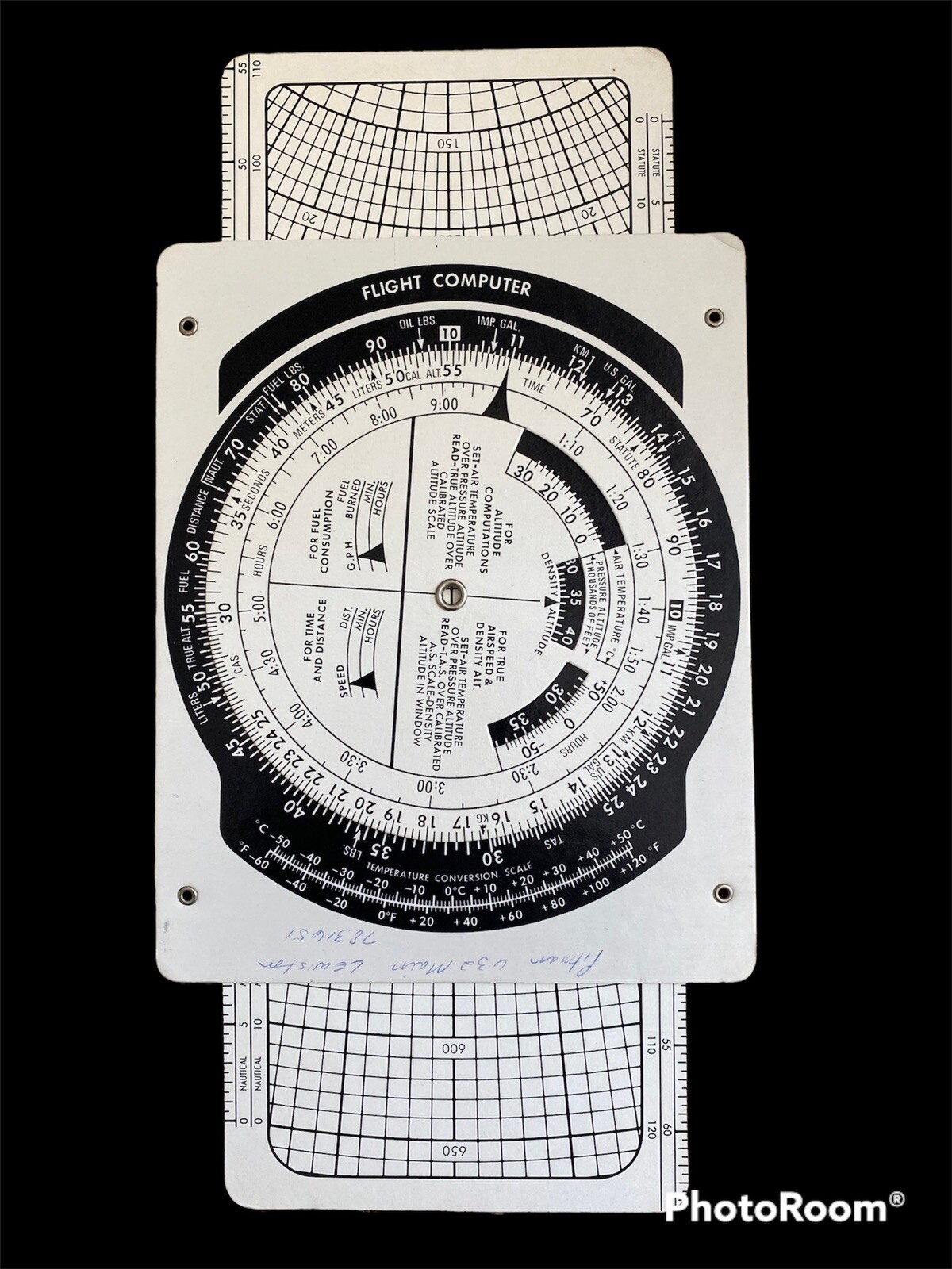 Jeppesen Sanderson Flight Computer Slide Graph #MU514200A 1983