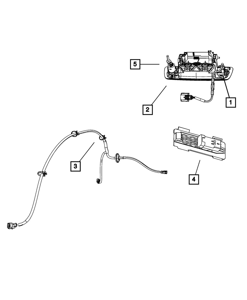 Genuine Mopar Tailgate Handle 56054164AD