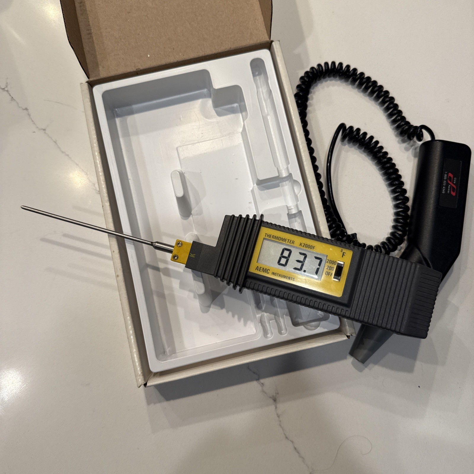 AEMC Instruments K2000F Thermometer Cole + Parmer IR Probe - Tested - Used