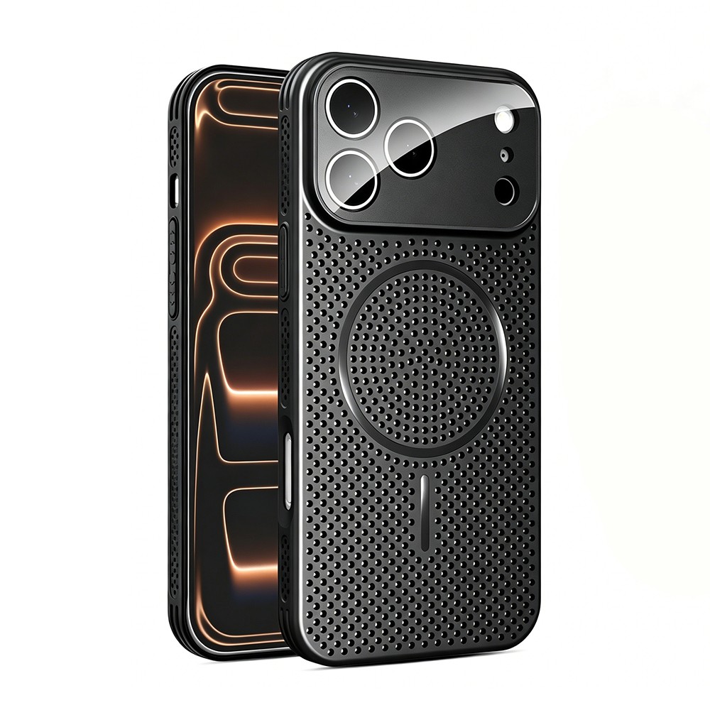 Magnetic Cooling Case for iPhone 12 13 14 15 16 17 Pro Max Plus Camera Protector