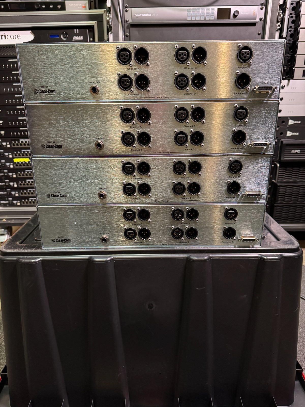 HME ClearCom 4-CH Remote Base Station Encore RM-704 Rack Mount Intercom System