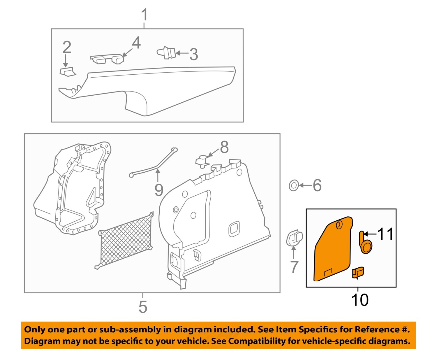 GM OEM 16-19 Volt Quarter Panel Interior Trim-Compartment Door 84168821