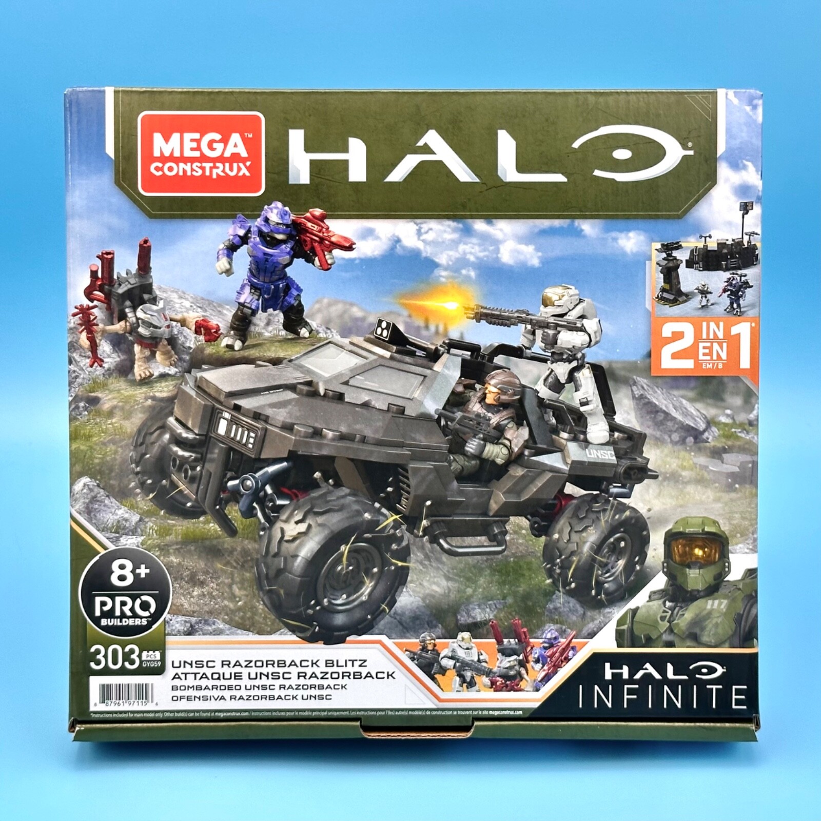 MEGA Construx Halo Infinite UNSC Razorback Blitz Vehicle 2 in 1  (GYG59)