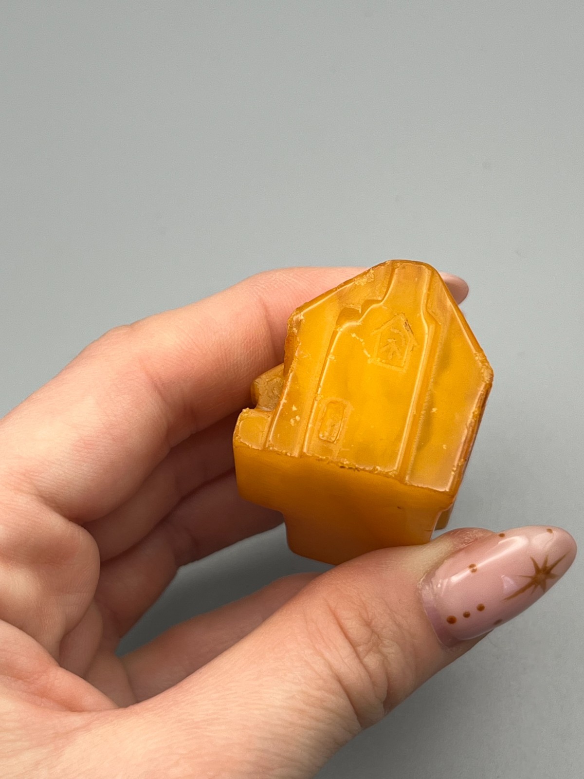 Vintage Butterscotch Amber House Figure