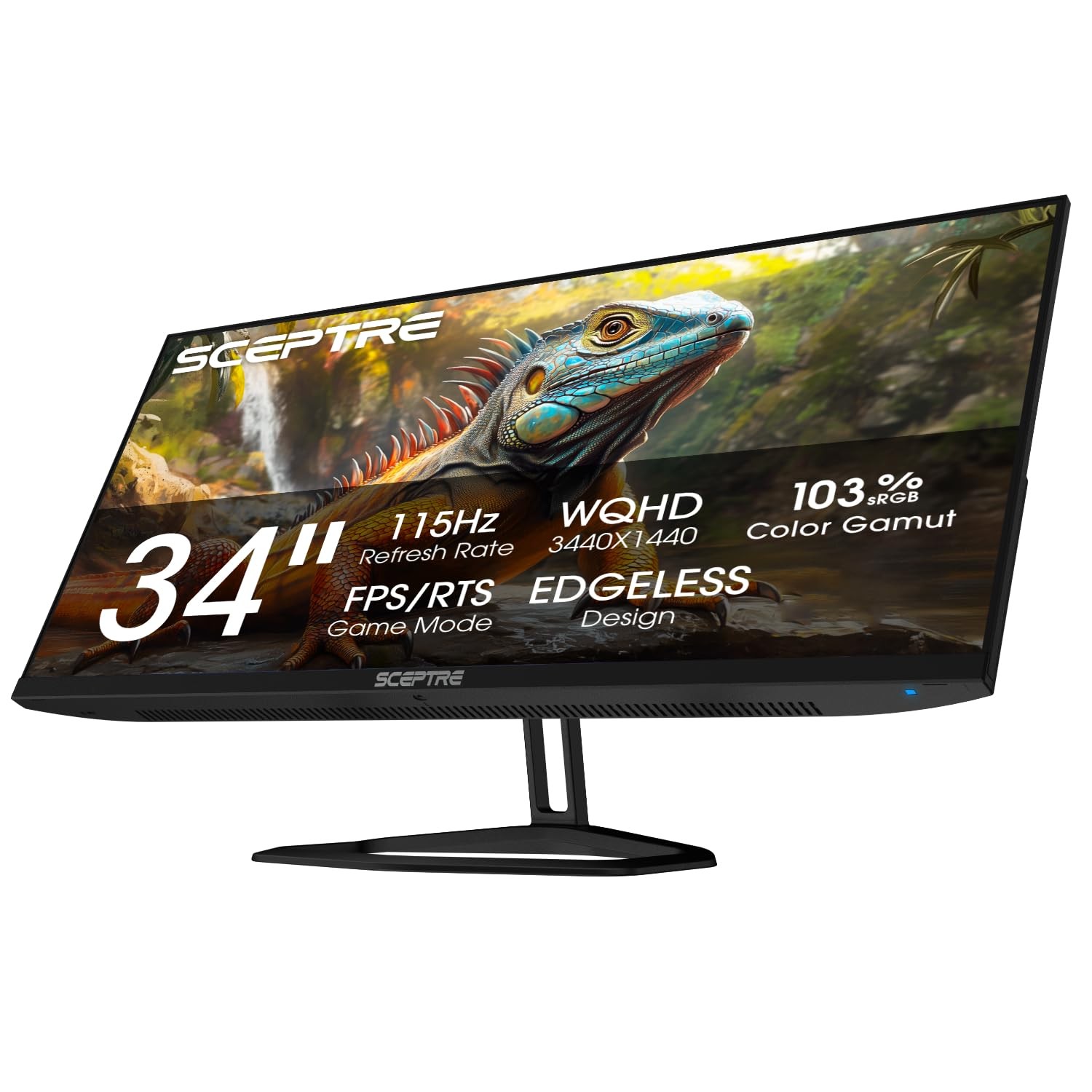 New! Sceptre 34-inch Prime Monitor 3440 x 1440 up to 34" Prime, Machine Black