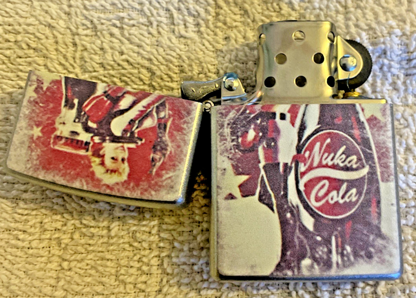Used Wind Proof Nuka Cola Lighter Double Sided Never Used