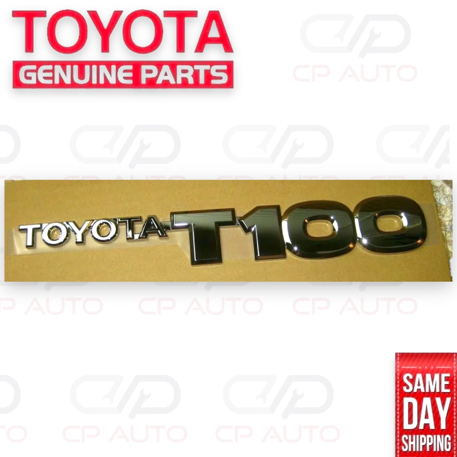 93 - 98 TOYOTA T100 FRONT DOOR FENDER CHROME NAMEPLATE LOGO BADGE EMBLEM OEM NEW